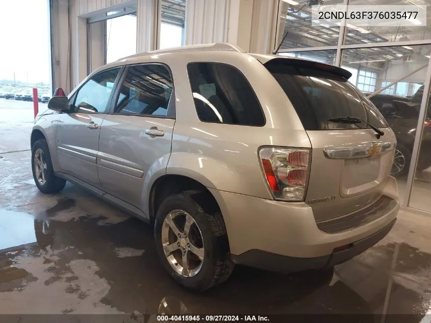 2007 Chevrolet Equinox Lt VIN: 2CNDL63F376035477 Lot: 40415945