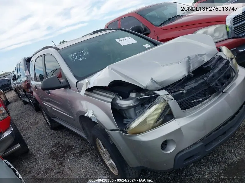 2007 Chevrolet Equinox Ls VIN: 2CNDL13F276013747 Lot: 40428385