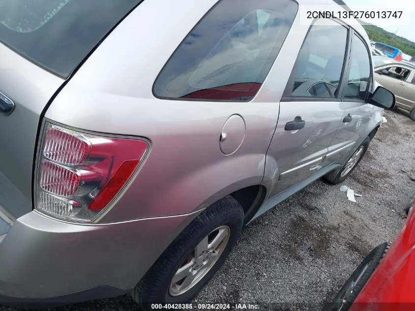 2007 Chevrolet Equinox Ls VIN: 2CNDL13F276013747 Lot: 40428385