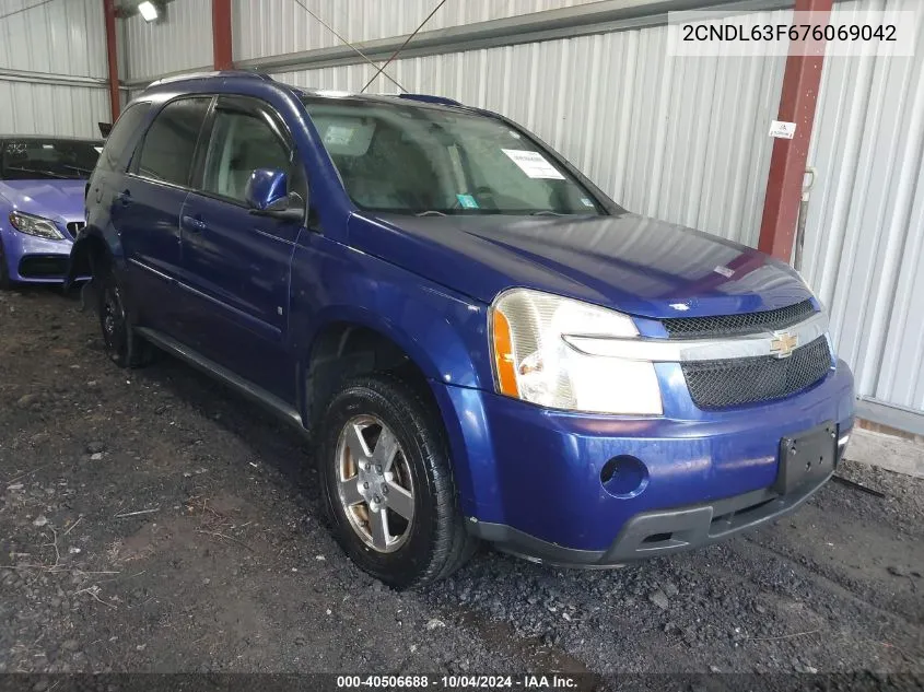 2007 Chevrolet Equinox Lt VIN: 2CNDL63F676069042 Lot: 40506688