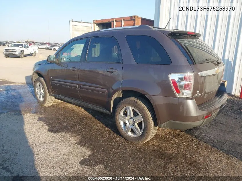 2007 Chevrolet Equinox Lt VIN: 2CNDL73F676253970 Lot: 40523920