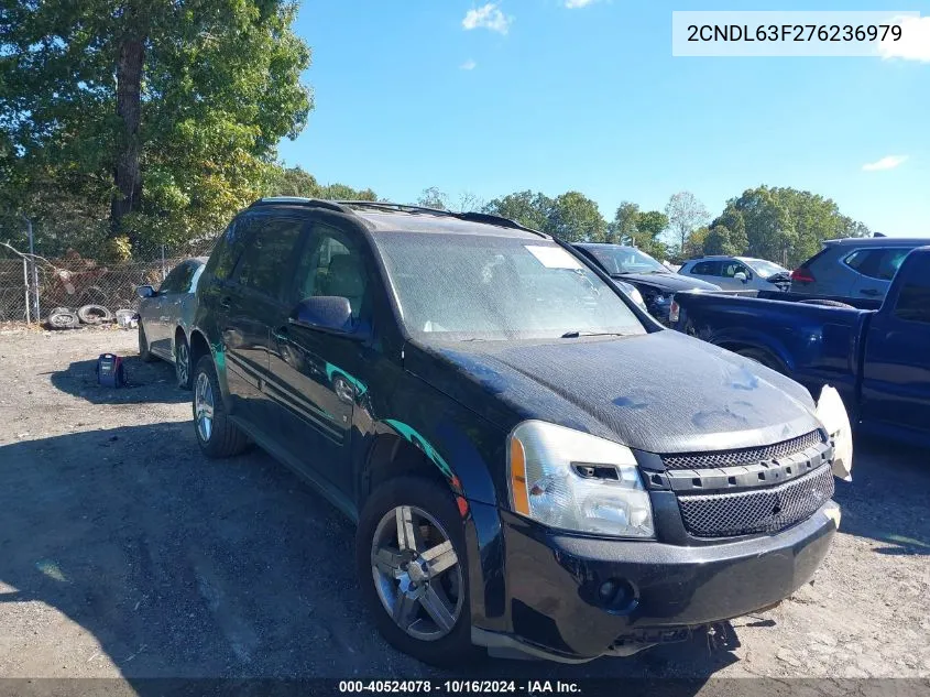 2007 Chevrolet Equinox Lt VIN: 2CNDL63F276236979 Lot: 40524078