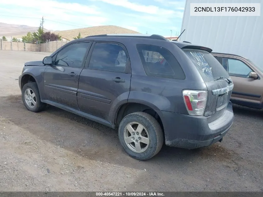 2007 Chevrolet Equinox Ls VIN: 2CNDL13F176042933 Lot: 40547221