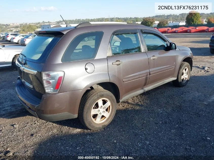 2007 Chevrolet Equinox Ls VIN: 2CNDL13FX76231175 Lot: 40550192