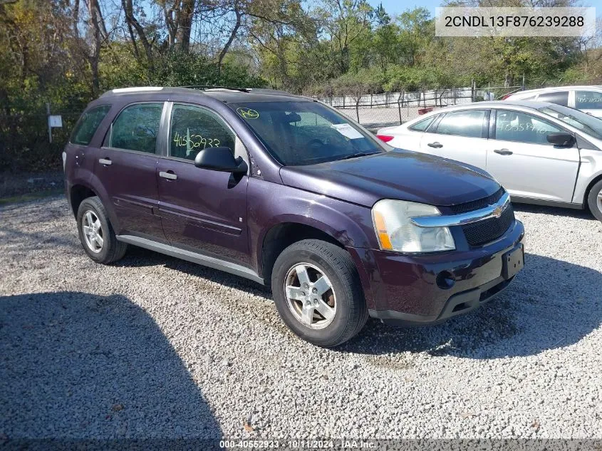 2007 Chevrolet Equinox Ls VIN: 2CNDL13F876239288 Lot: 40552933