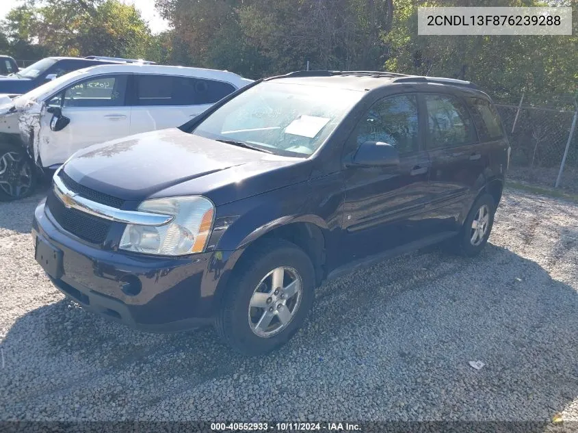 2007 Chevrolet Equinox Ls VIN: 2CNDL13F876239288 Lot: 40552933