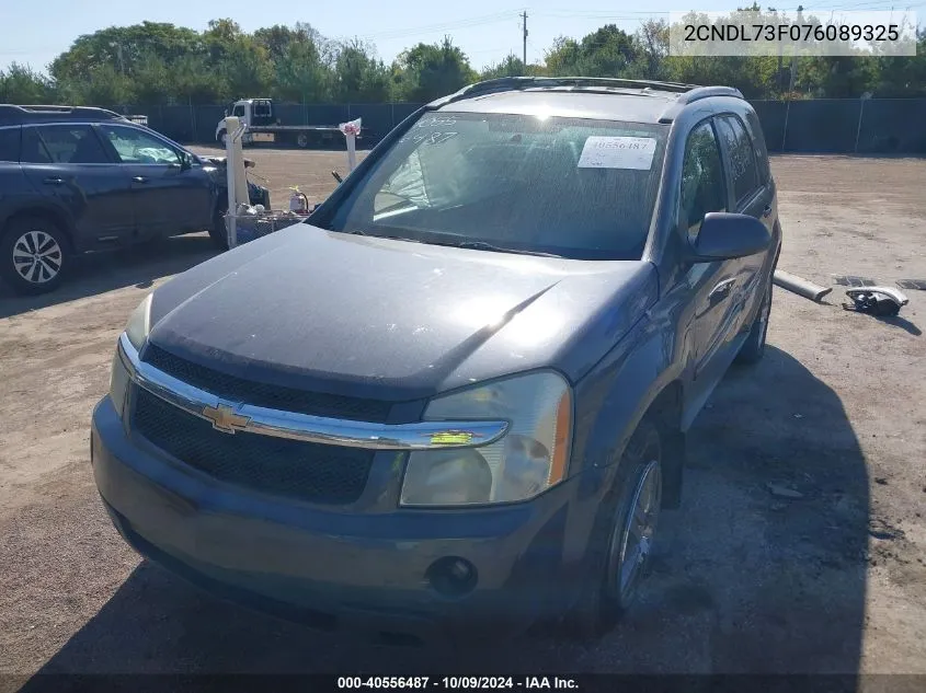 2007 Chevrolet Equinox Lt VIN: 2CNDL73F076089325 Lot: 40556487