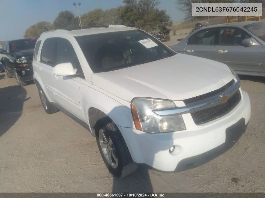 2CNDL63F676042245 2007 Chevrolet Equinox Lt