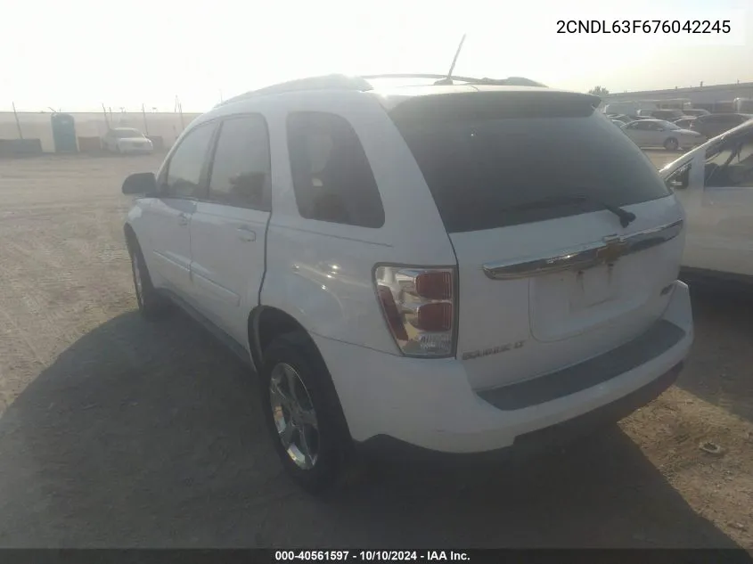 2CNDL63F676042245 2007 Chevrolet Equinox Lt