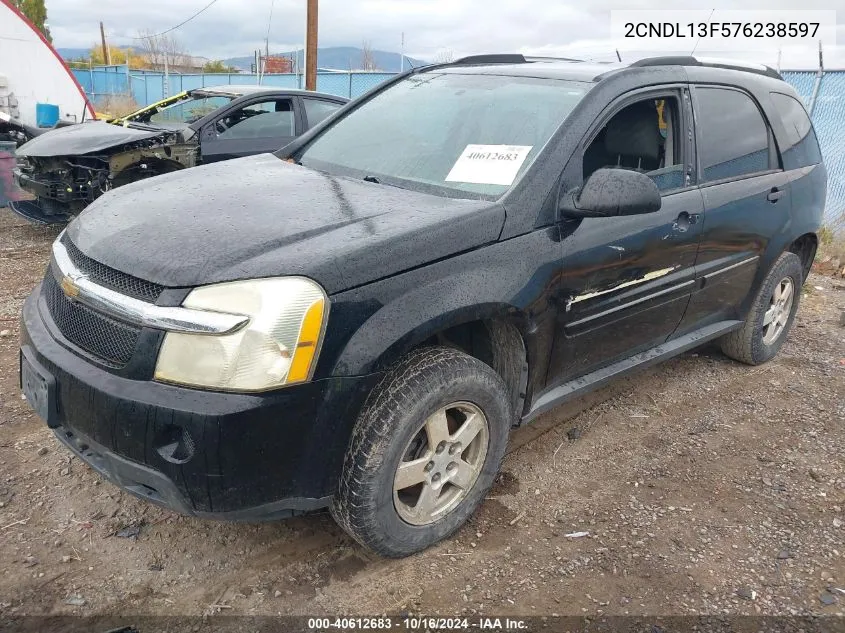 2007 Chevrolet Equinox Ls VIN: 2CNDL13F576238597 Lot: 40612683