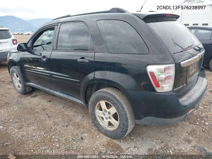 2007 Chevrolet Equinox Ls VIN: 2CNDL13F576238597 Lot: 40612683