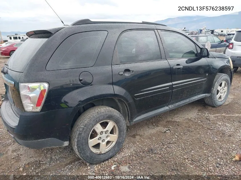 2007 Chevrolet Equinox Ls VIN: 2CNDL13F576238597 Lot: 40612683