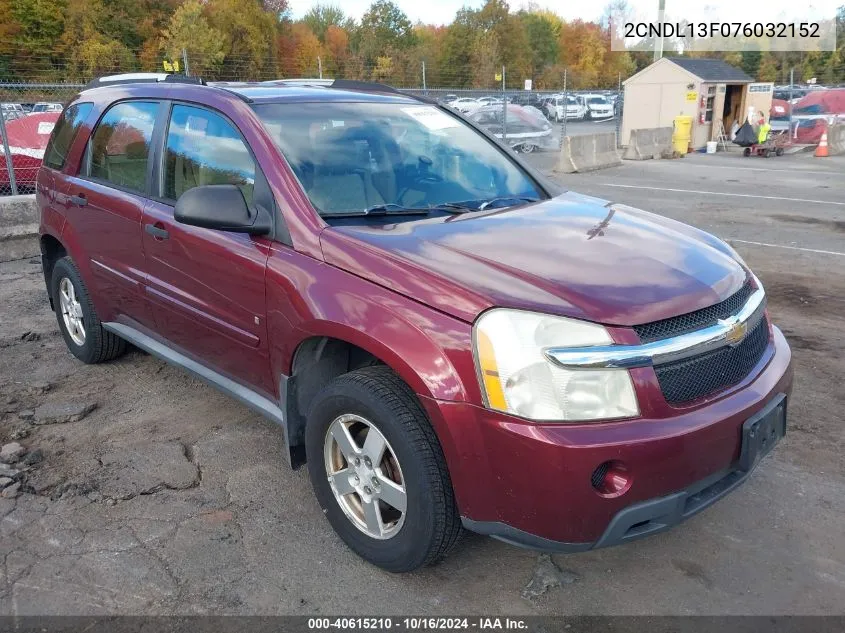 2CNDL13F076032152 2007 Chevrolet Equinox Ls