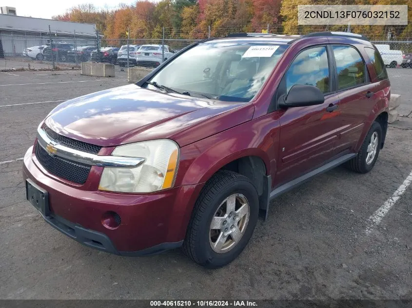 2CNDL13F076032152 2007 Chevrolet Equinox Ls