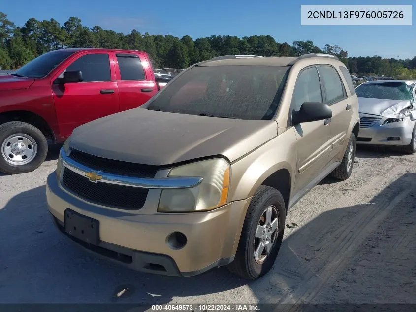 2007 Chevrolet Equinox Ls VIN: 2CNDL13F976005726 Lot: 40649573