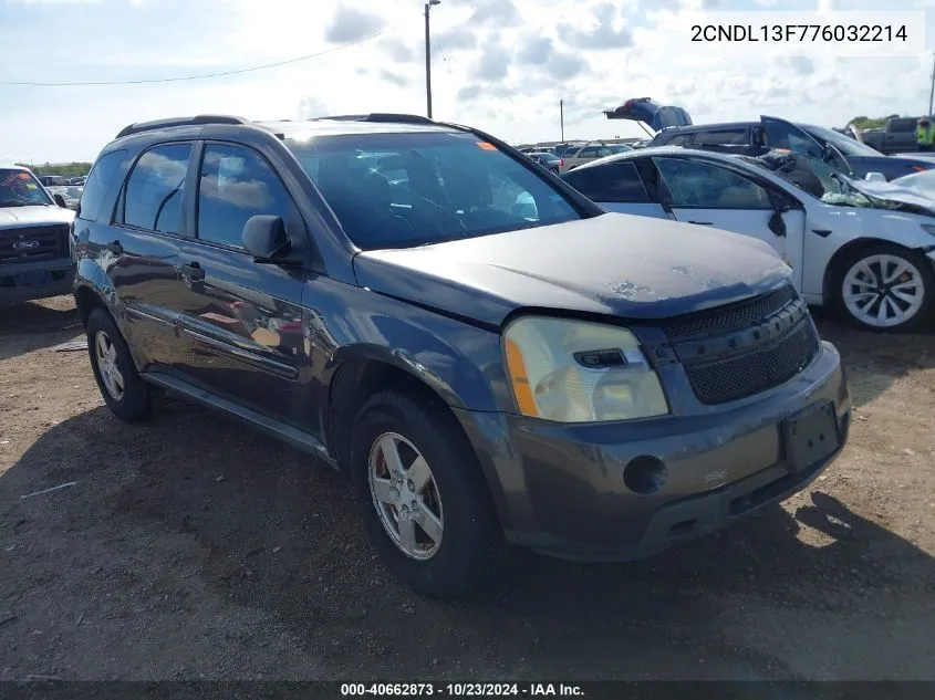 2007 Chevrolet Equinox Ls VIN: 2CNDL13F776032214 Lot: 40662873