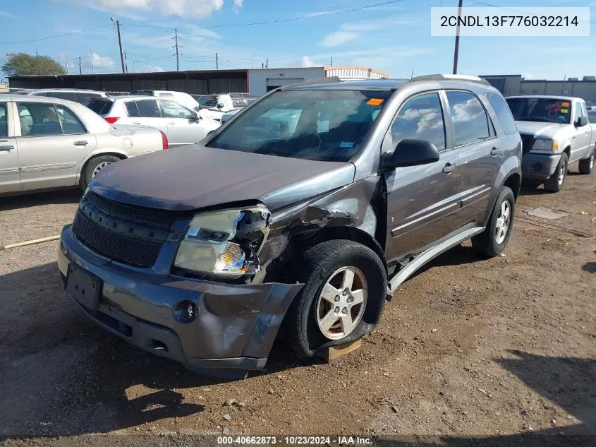 2007 Chevrolet Equinox Ls VIN: 2CNDL13F776032214 Lot: 40662873