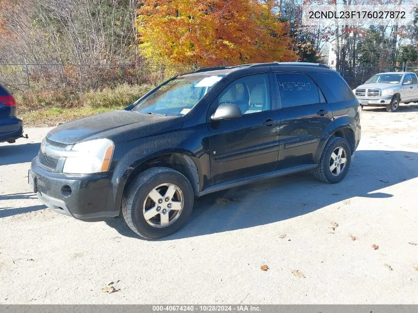 2007 Chevrolet Equinox Ls VIN: 2CNDL23F176027872 Lot: 40674240