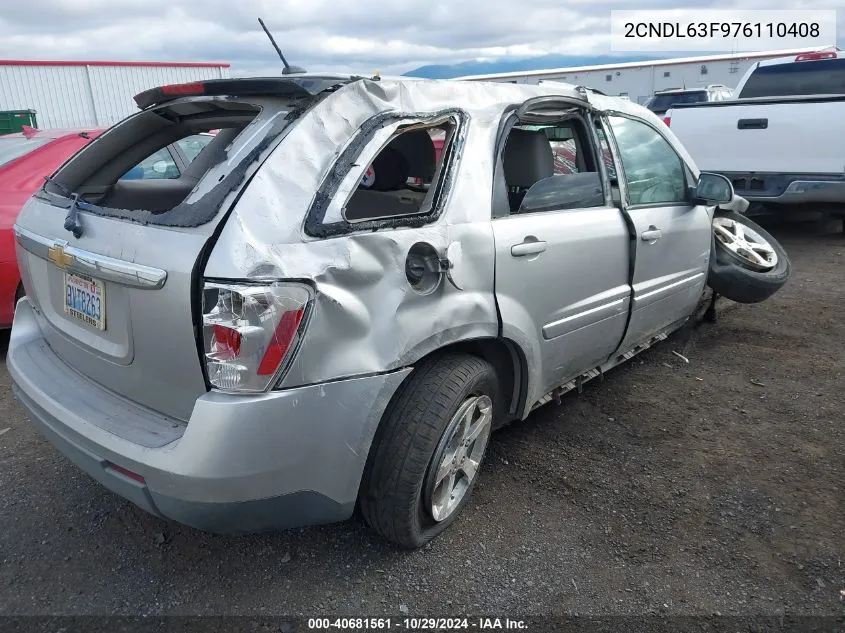 2007 Chevrolet Equinox Lt VIN: 2CNDL63F976110408 Lot: 40681561