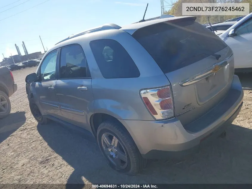 2007 Chevrolet Equinox Lt VIN: 2CNDL73F276245462 Lot: 40694631