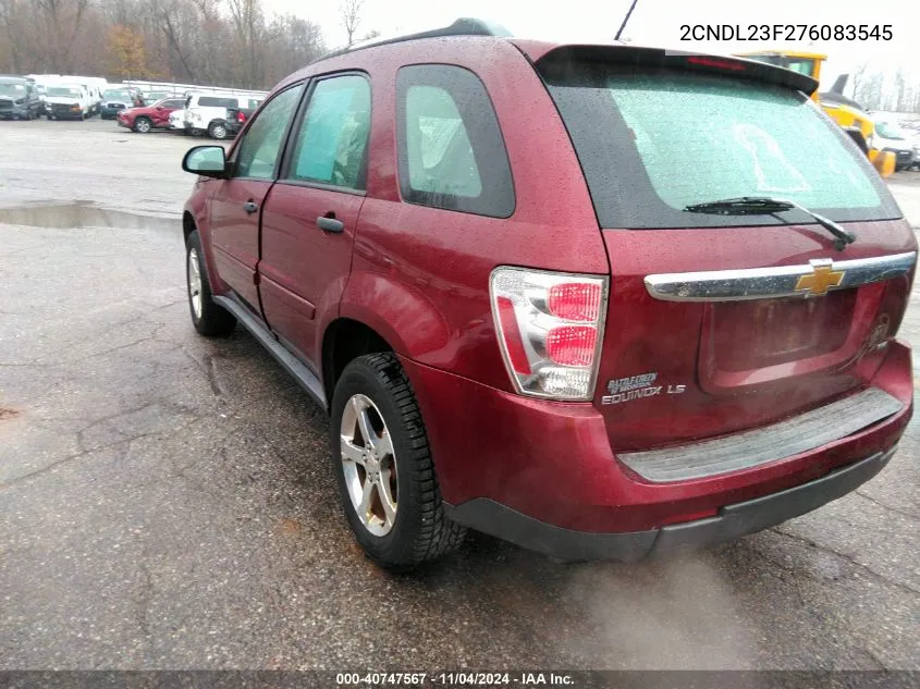 2CNDL23F276083545 2007 Chevrolet Equinox Ls