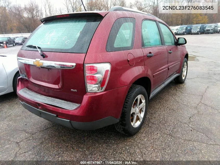 2CNDL23F276083545 2007 Chevrolet Equinox Ls