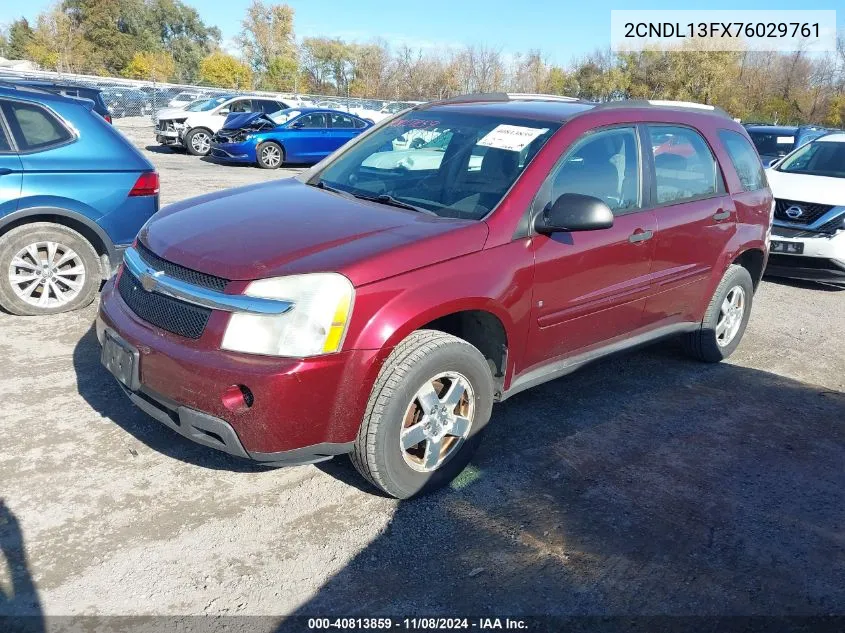 2007 Chevrolet Equinox Ls VIN: 2CNDL13FX76029761 Lot: 40813859