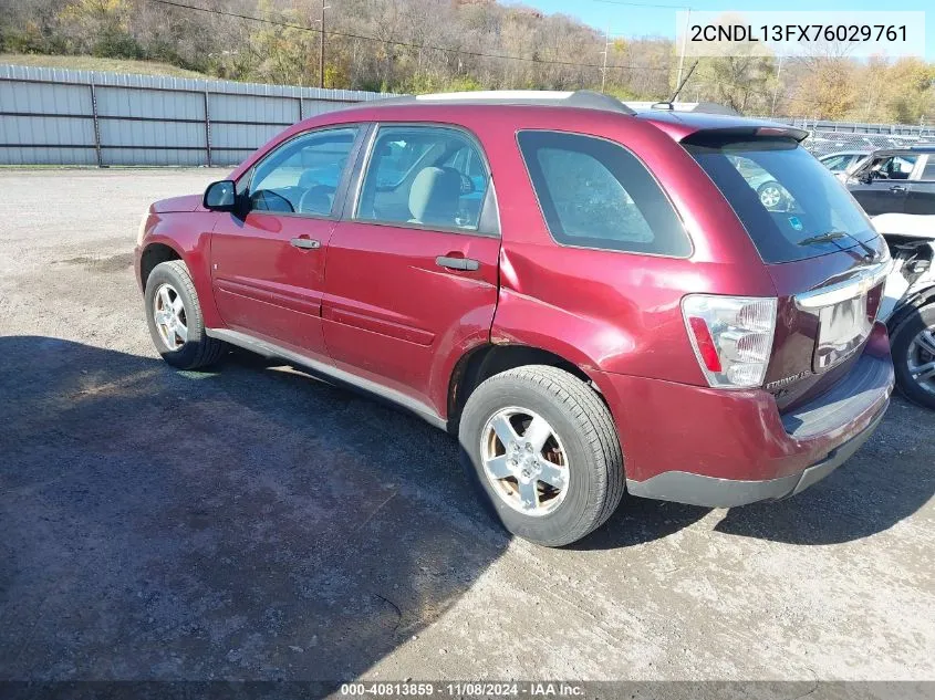 2007 Chevrolet Equinox Ls VIN: 2CNDL13FX76029761 Lot: 40813859