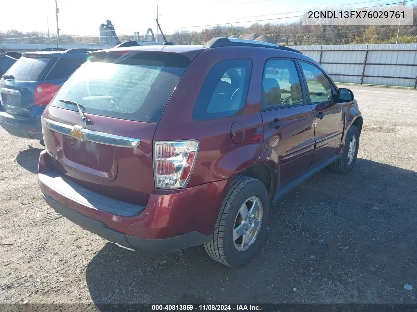 2007 Chevrolet Equinox Ls VIN: 2CNDL13FX76029761 Lot: 40813859