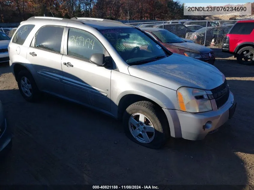 2007 Chevrolet Equinox Ls VIN: 2CNDL23F076234690 Lot: 40821188