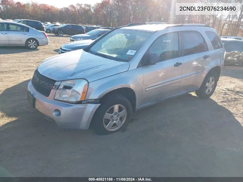 2007 Chevrolet Equinox Ls VIN: 2CNDL23F076234690 Lot: 40821188