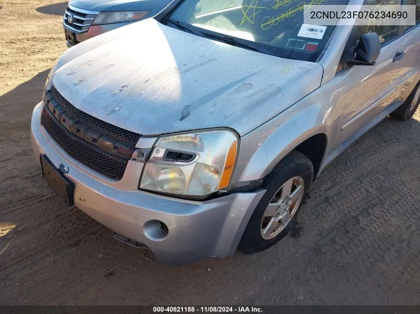 2007 Chevrolet Equinox Ls VIN: 2CNDL23F076234690 Lot: 40821188