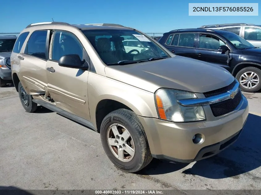 2007 Chevrolet Equinox Ls VIN: 2CNDL13F576085526 Lot: 40882803