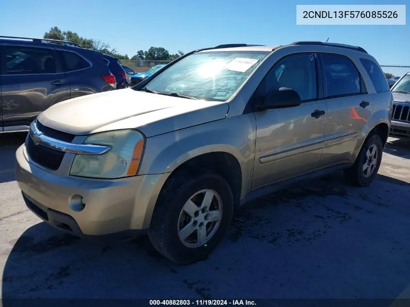 2007 Chevrolet Equinox Ls VIN: 2CNDL13F576085526 Lot: 40882803