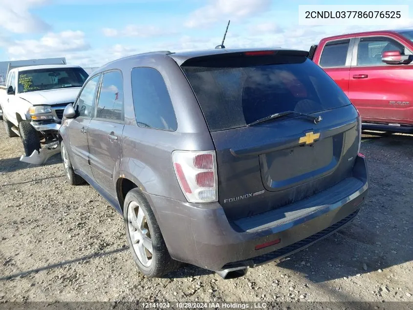 2008 Chevrolet Equinox VIN: 2CNDL037786076525 Lot: 12141024