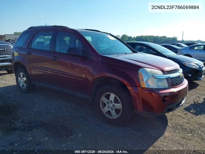 2008 Chevrolet Equinox Ls VIN: 2CNDL23F786069884 Lot: 39712329