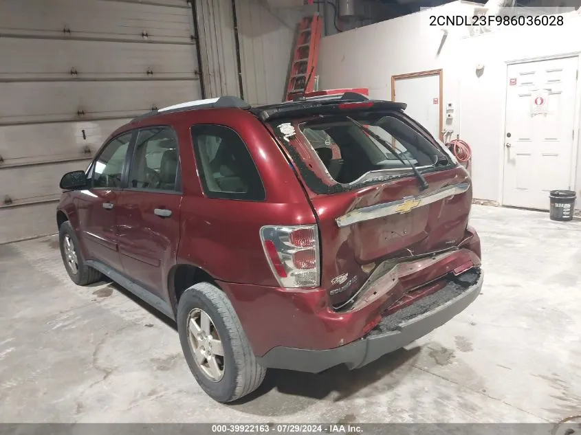 2CNDL23F986036028 2008 Chevrolet Equinox Ls