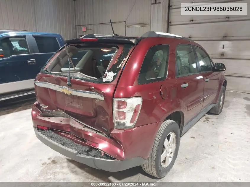 2CNDL23F986036028 2008 Chevrolet Equinox Ls