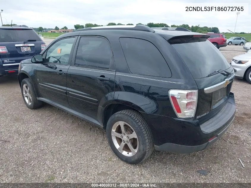 2008 Chevrolet Equinox Lt VIN: 2CNDL53F186072765 Lot: 40038312