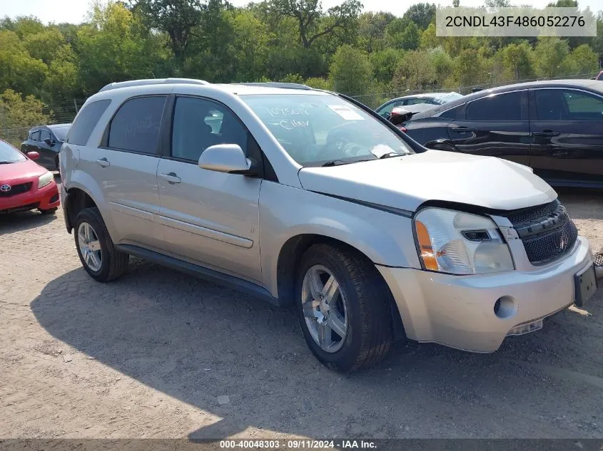 2008 Chevrolet Equinox Lt VIN: 2CNDL43F486052276 Lot: 40048303