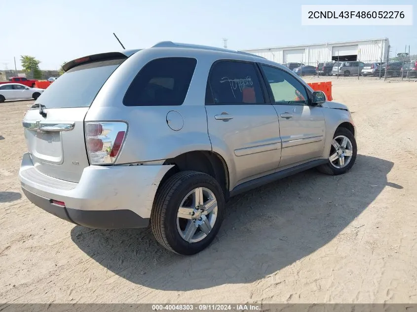 2008 Chevrolet Equinox Lt VIN: 2CNDL43F486052276 Lot: 40048303