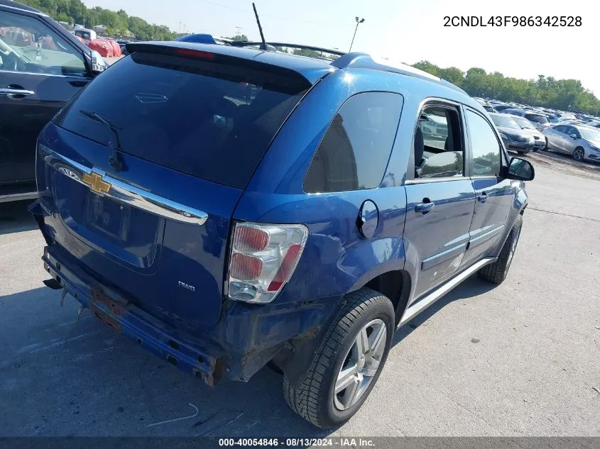 2CNDL43F986342528 2008 Chevrolet Equinox Lt