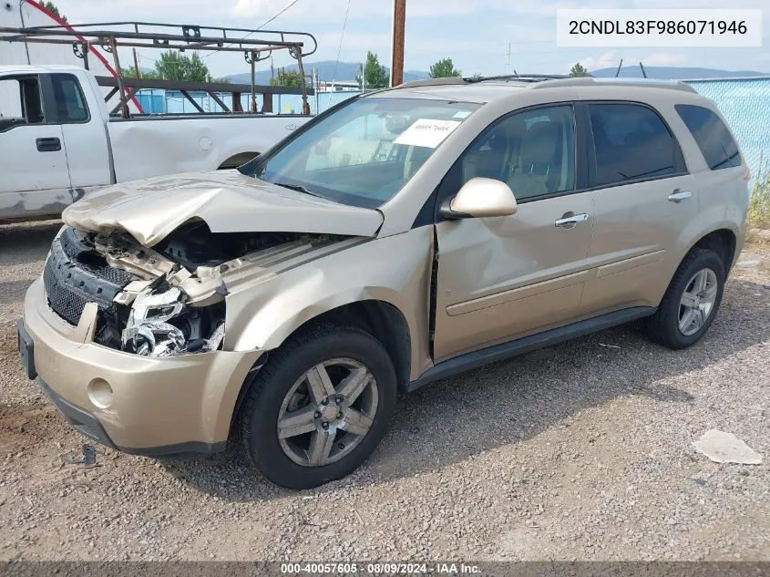 2CNDL83F986071946 2008 Chevrolet Equinox Ltz