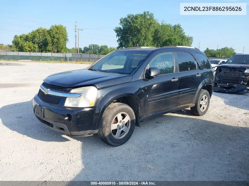 2008 Chevrolet Equinox Ls VIN: 2CNDL23F886295626 Lot: 40080910