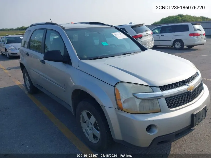 2008 Chevrolet Equinox Ls VIN: 2CNDL23F186076720 Lot: 40129307