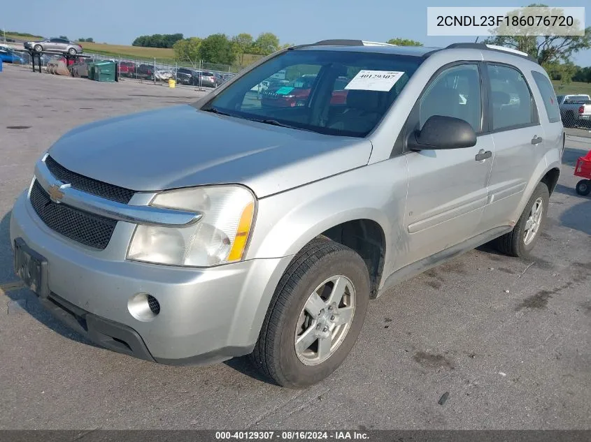 2008 Chevrolet Equinox Ls VIN: 2CNDL23F186076720 Lot: 40129307