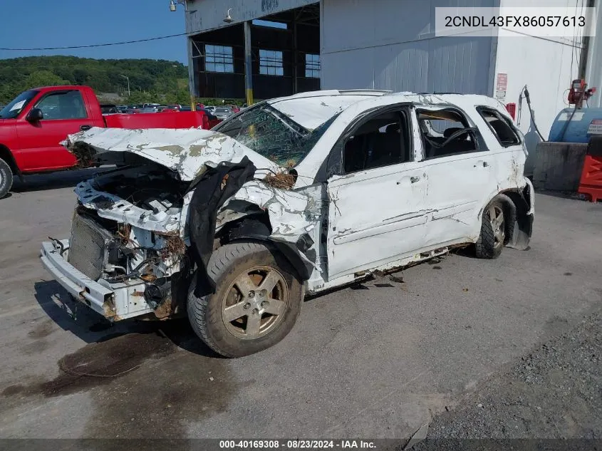 2008 Chevrolet Equinox Lt VIN: 2CNDL43FX86057613 Lot: 40169308