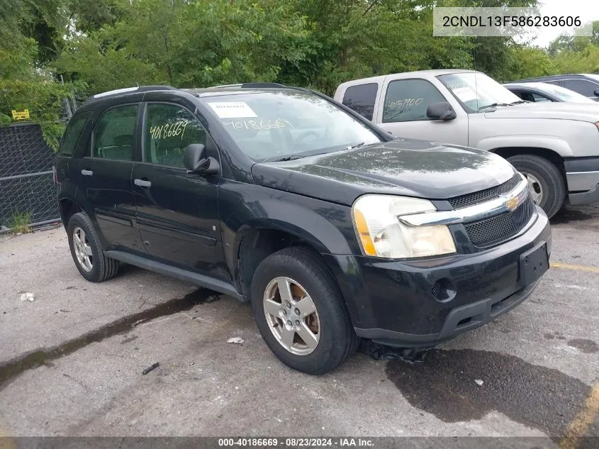 2008 Chevrolet Equinox Ls VIN: 2CNDL13F586283606 Lot: 40186669