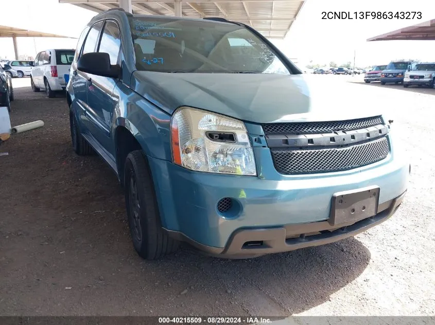 2008 Chevrolet Equinox Ls VIN: 2CNDL13F986343273 Lot: 40215509