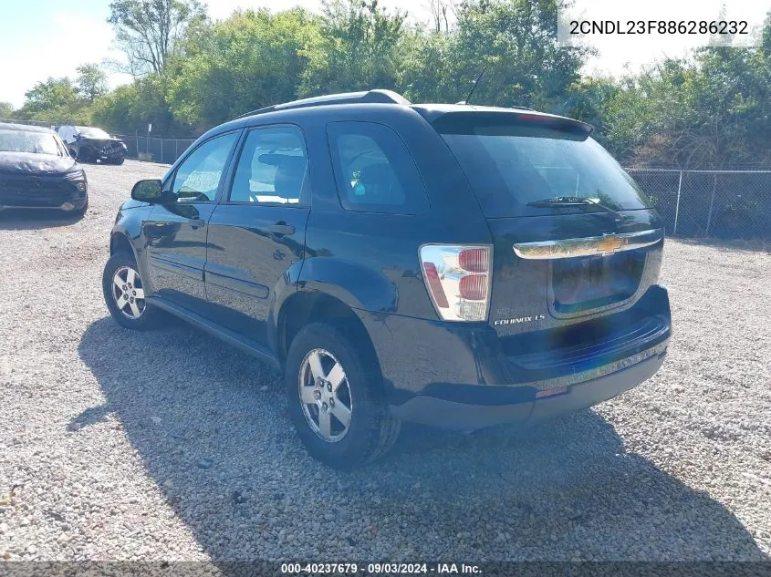 2008 Chevrolet Equinox Ls VIN: 2CNDL23F886286232 Lot: 40237679